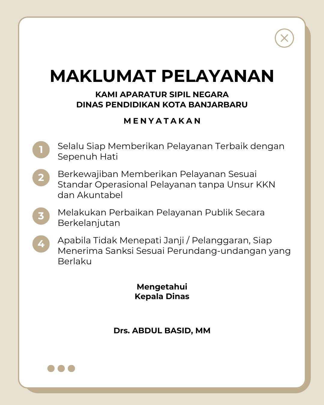 Maklumat Pelayanan